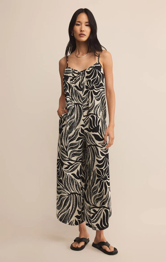 Z Supply Flared Palm Jumpsuit | Black