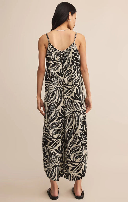 Z Supply Flared Palm Jumpsuit | Black
