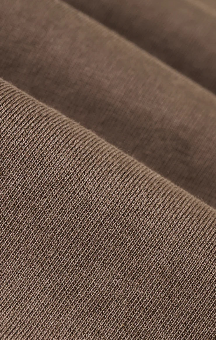Close-up of brown fabric texture