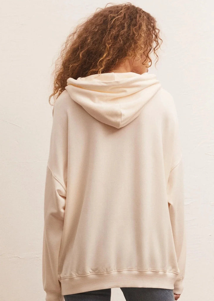 Z Supply Modal Fleece Hoodie | Sandstone, Designed in the USA
