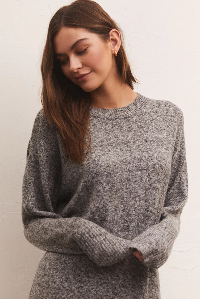 Z Supply Silas Pullover Sweatshirt | Heather Grey,Designed in the USA