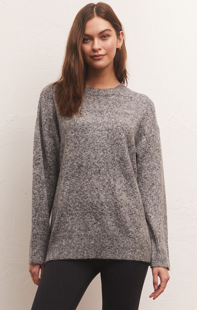 Z Supply Silas Pullover Sweatshirt | Heather Grey,Designed in the USA