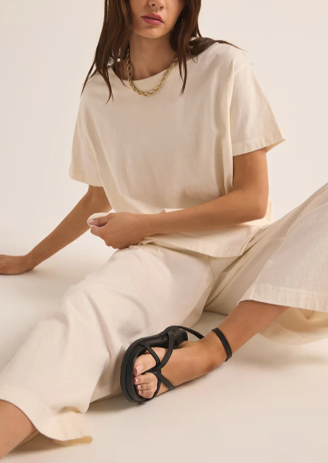 Z Supply - Shayla Crew Neck Tee - Sea Salt