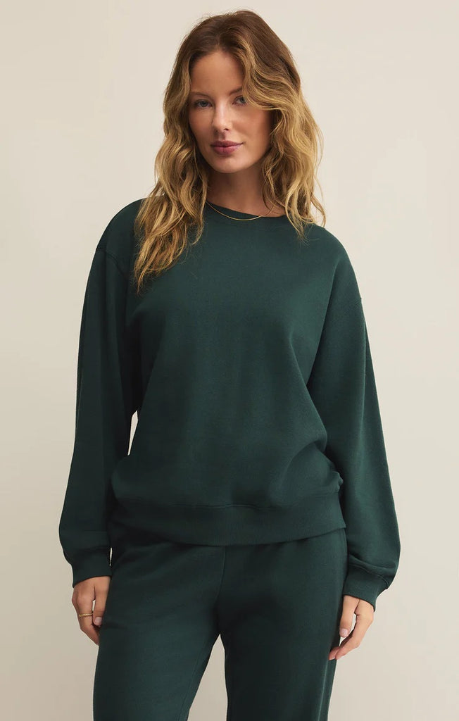 Z Supply Classic Boyfriend Fleece Sweatshirt | Cypress Green