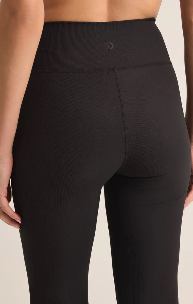 Z Supply Hit the Studio Flare Legging | Black, Designed in the USA