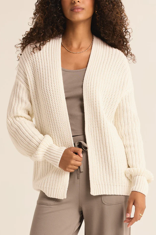 Z Supply Sutton Rib Cardigan | Sea Salt