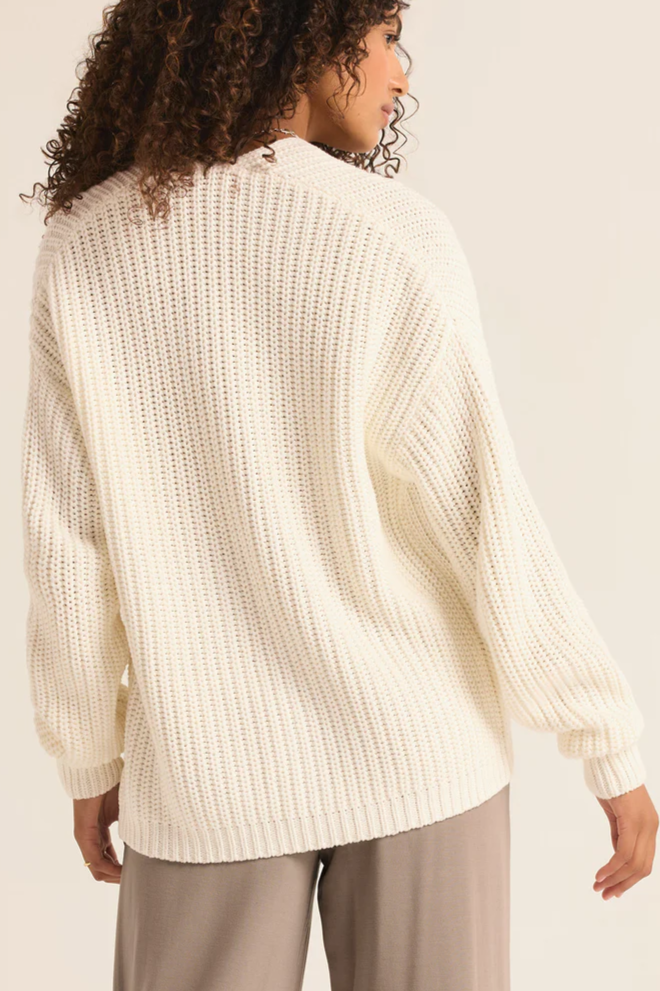 Z Supply Sutton Rib Cardigan | Sea Salt