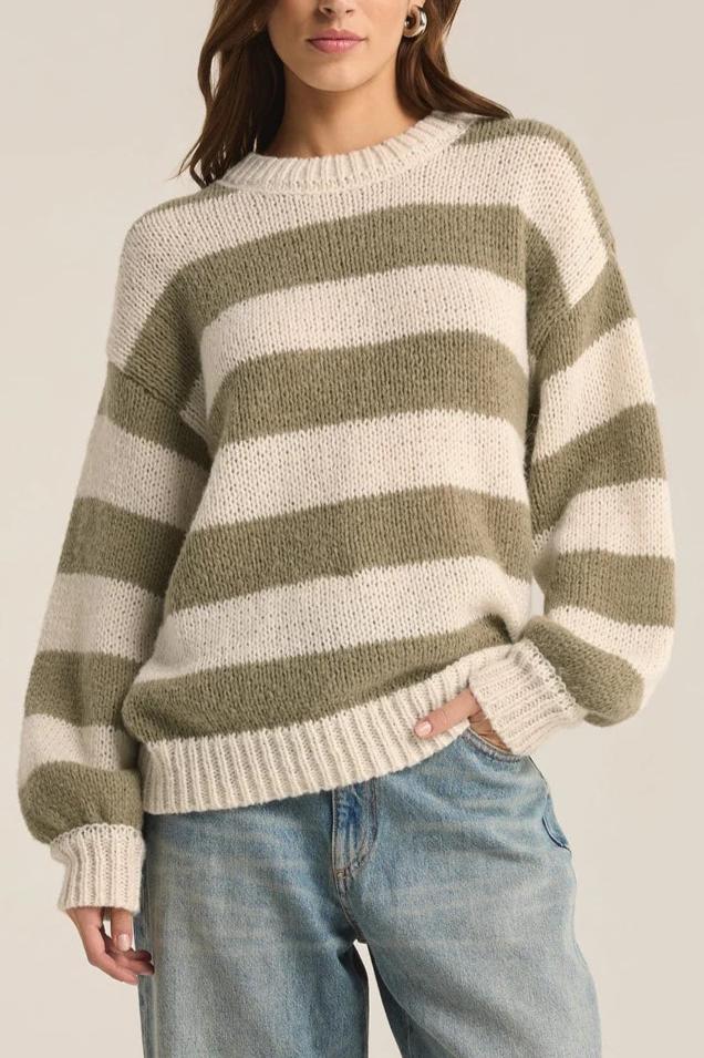 Z Supply Anders Stripe Sweater | Willow, Designed in the USA