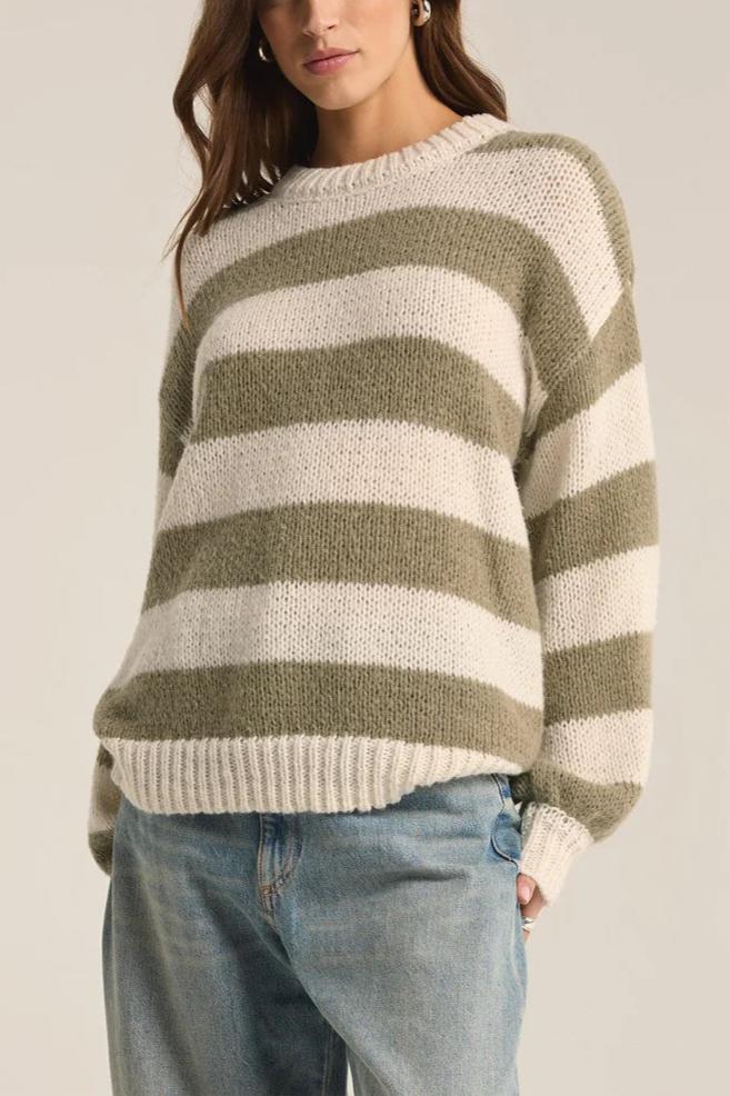 Z Supply Anders Stripe Sweater | Willow, Designed in the USA