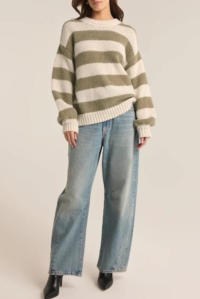 Z Supply Anders Stripe Sweater | Willow, Designed in the USA