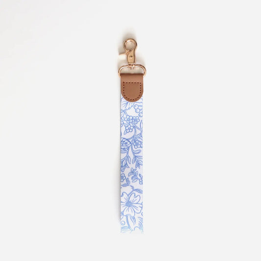 Blue Garden Wristlet Lanyard