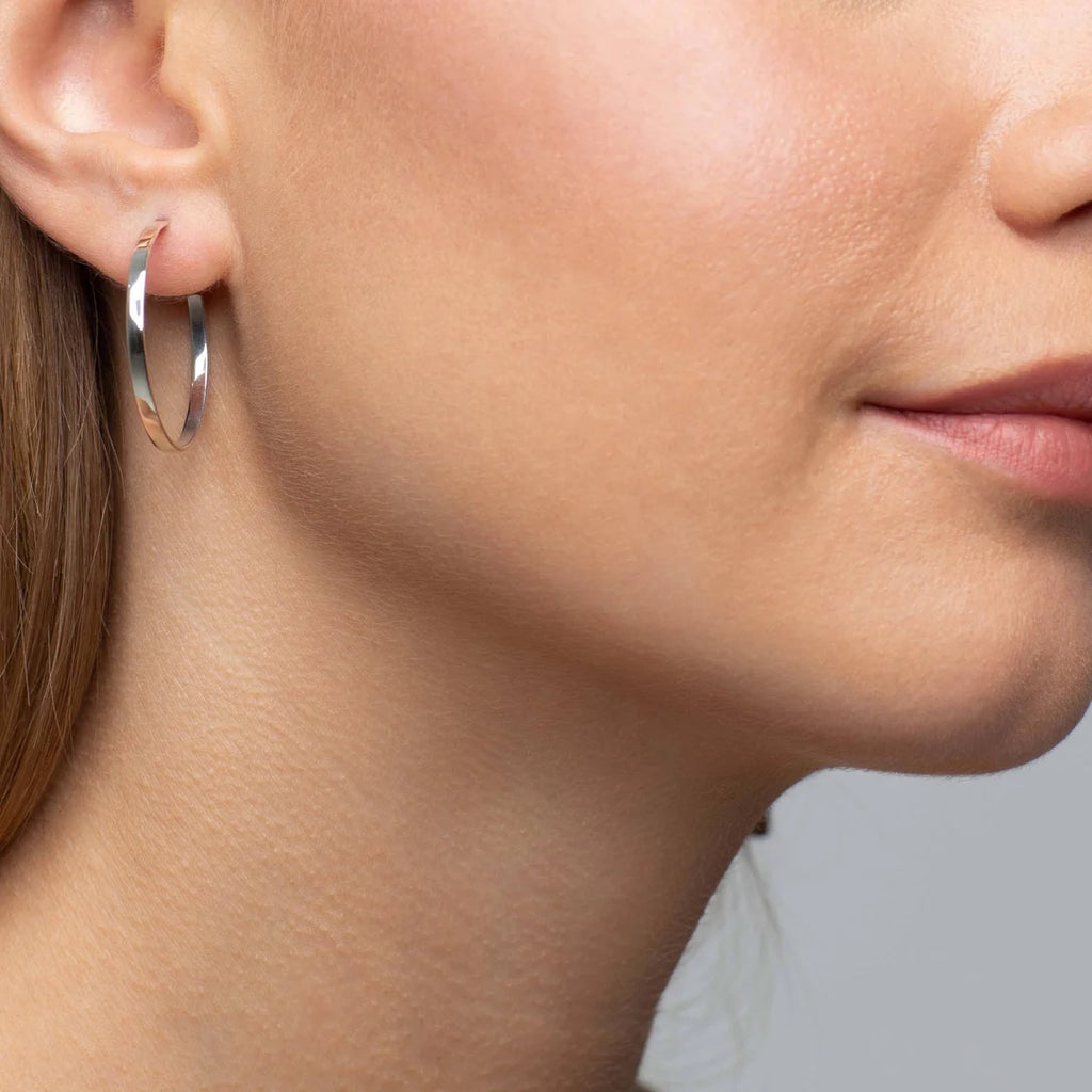 Mimi + Marge - Classic Hoop Earring- Silver