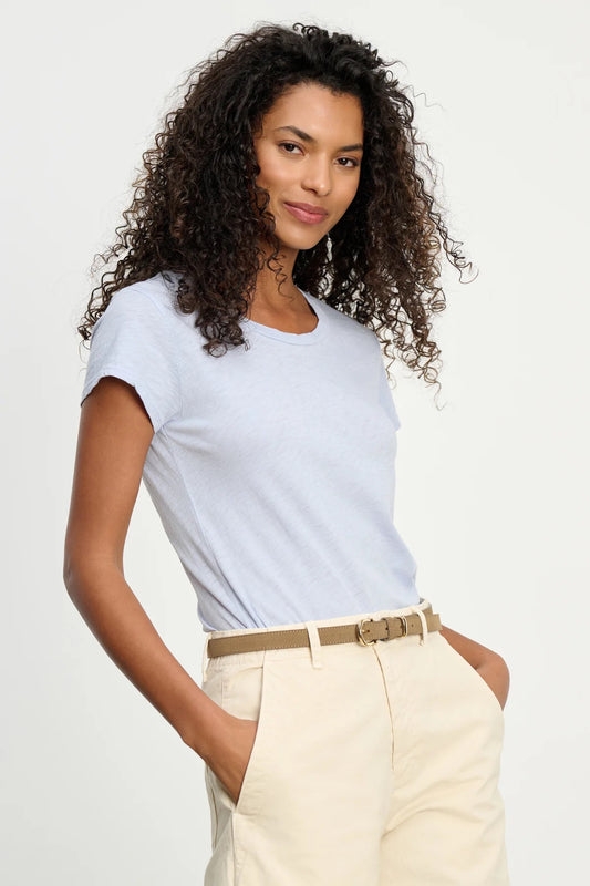 Odelia Cotton Slub Tee - Soho Sky
