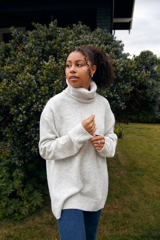 Echo Verde Dog Walker Chunky Cowl Sweater | Blanca