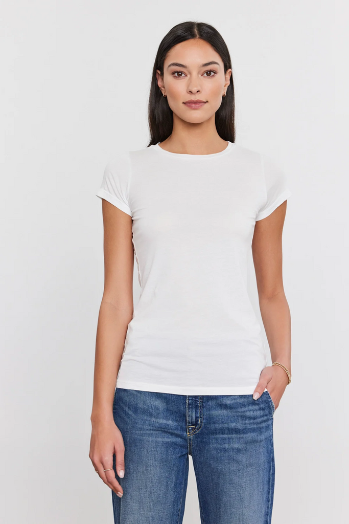 Velvet - Jemma Tee - White