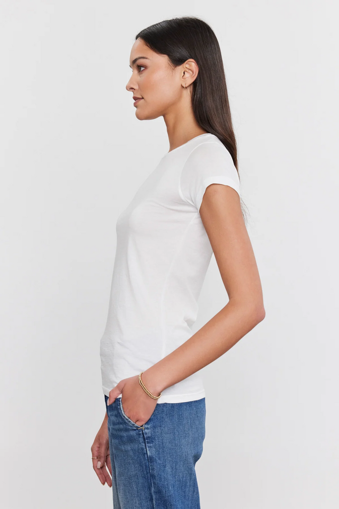 Velvet - Jemma Tee - White