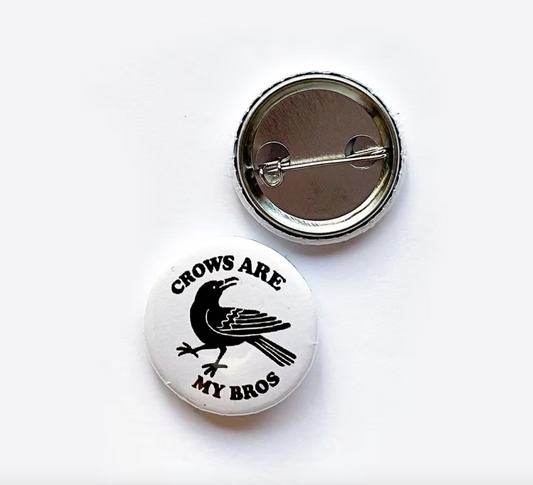 Hissing Mink Button Pin | Crows, Made in Canada