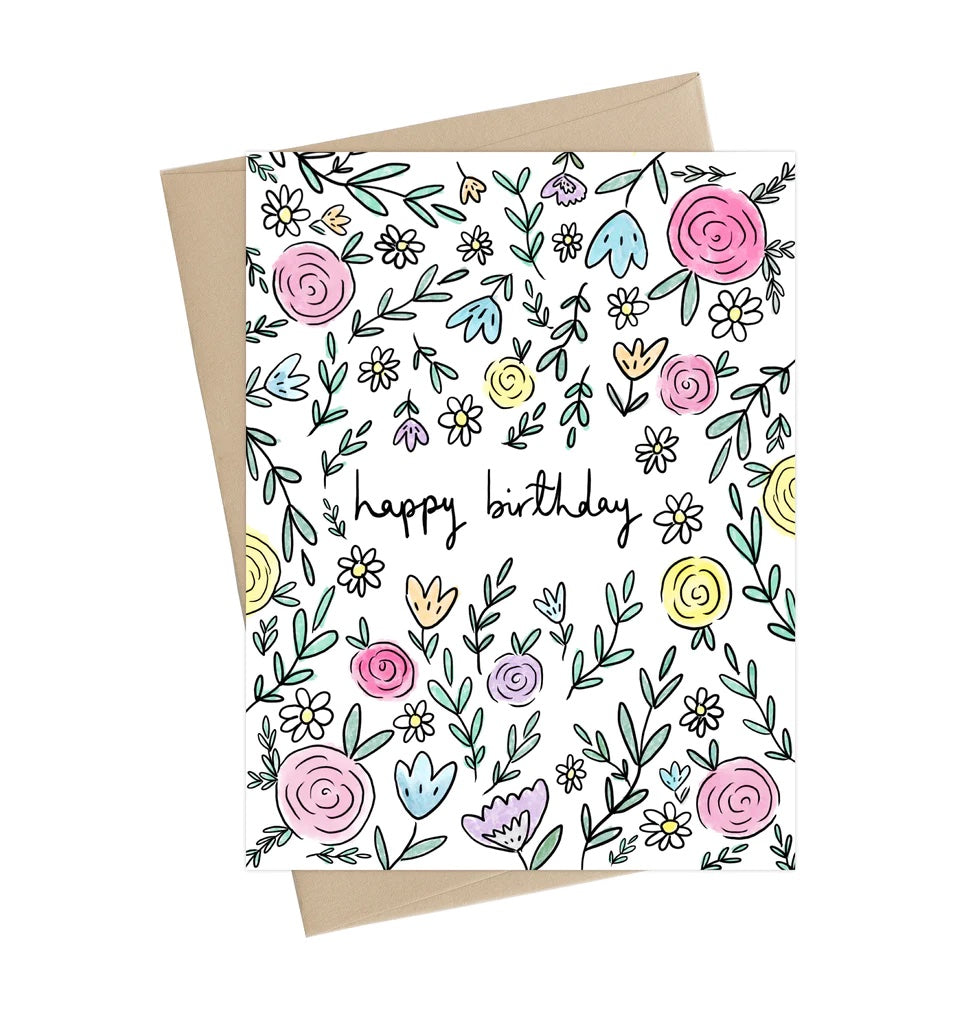 Birthday Card - Summer Flowers