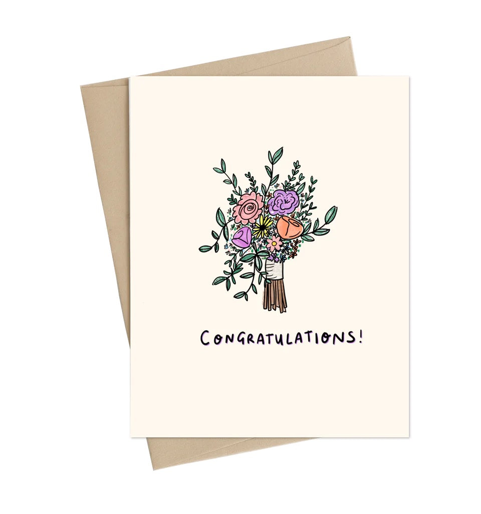 Little May Congratulations Bouquet Card | Printed in Canada