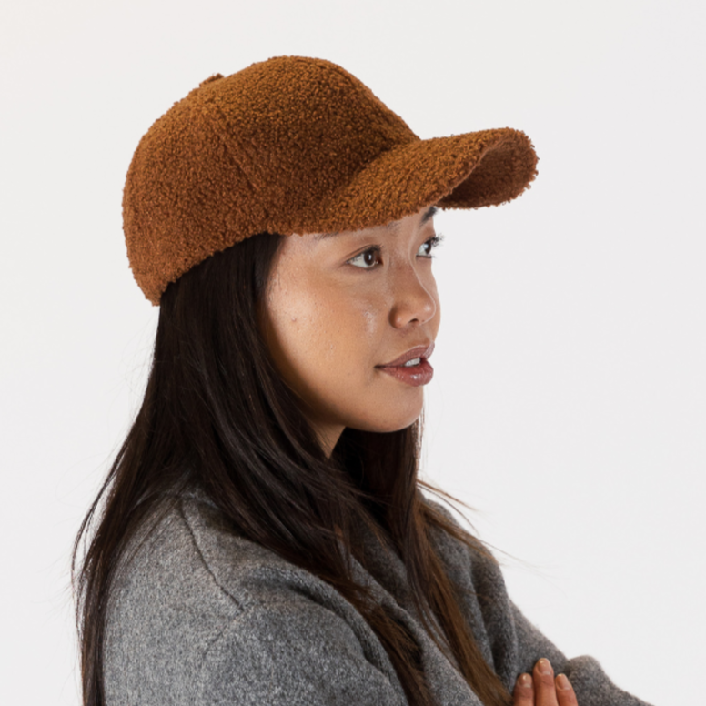 Lyla + Luxe Sherpa Baseball Hat | Brown, Designed in Canada