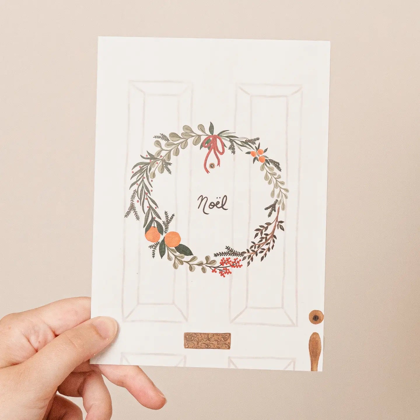 Mimi & August Holiday Card Christmas Wreath