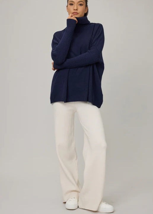 Pistache Pull-On Knit Pant | Cream, Made in Italy
