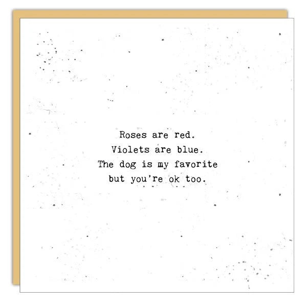 Little Gem Love Card - Roses Are Red