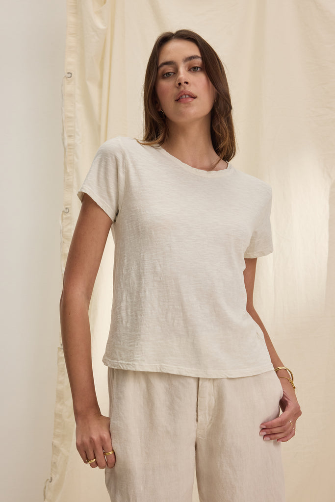 Velvet Marie Top | White, Made in the USA