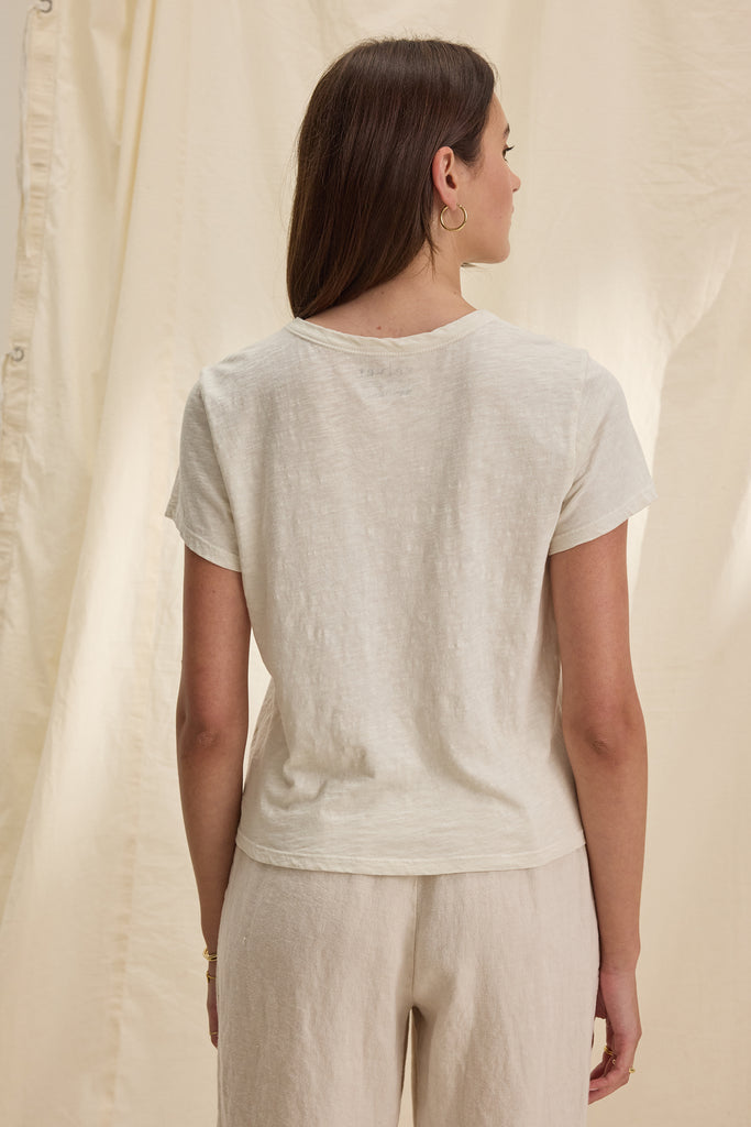 Velvet Marie Top | White, Made in the USA