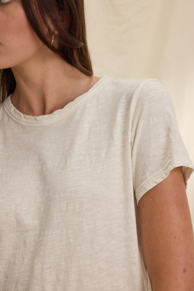 Velvet Marie Top | White, Made in the USA