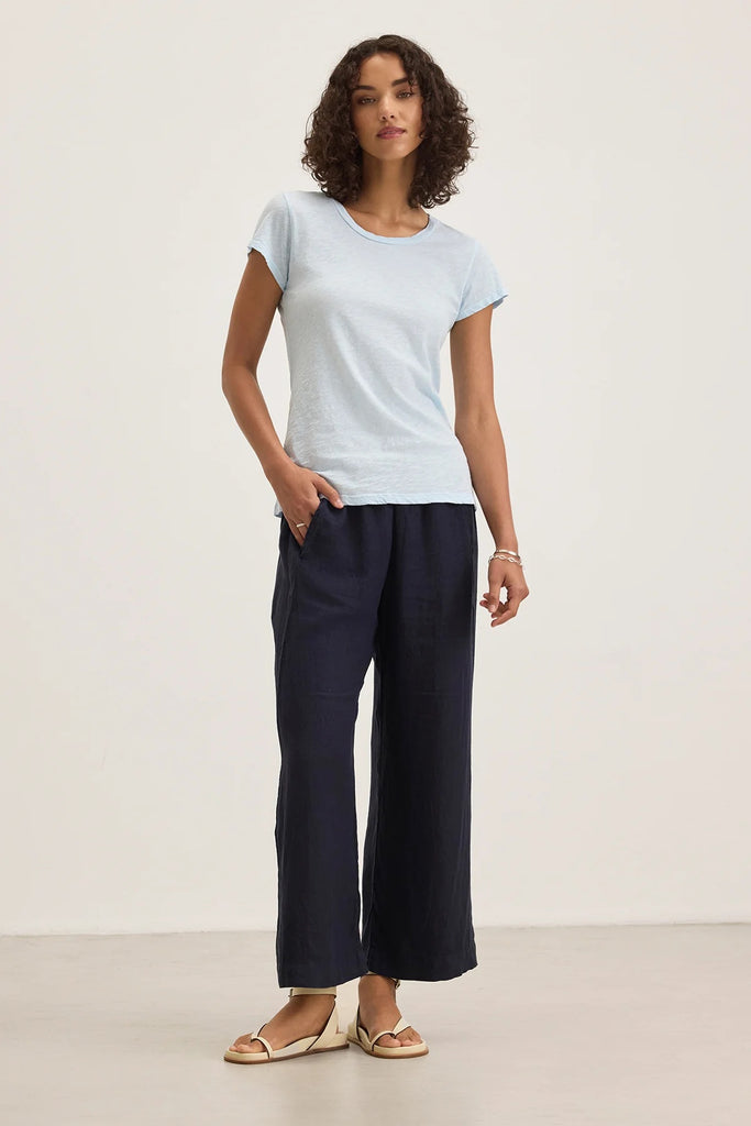 Velvet Lola Woven Linen Pants | Shadow