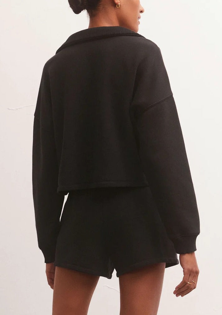 Z Supply Soho Fleece Sweatshirt | Black, Designed in the USA