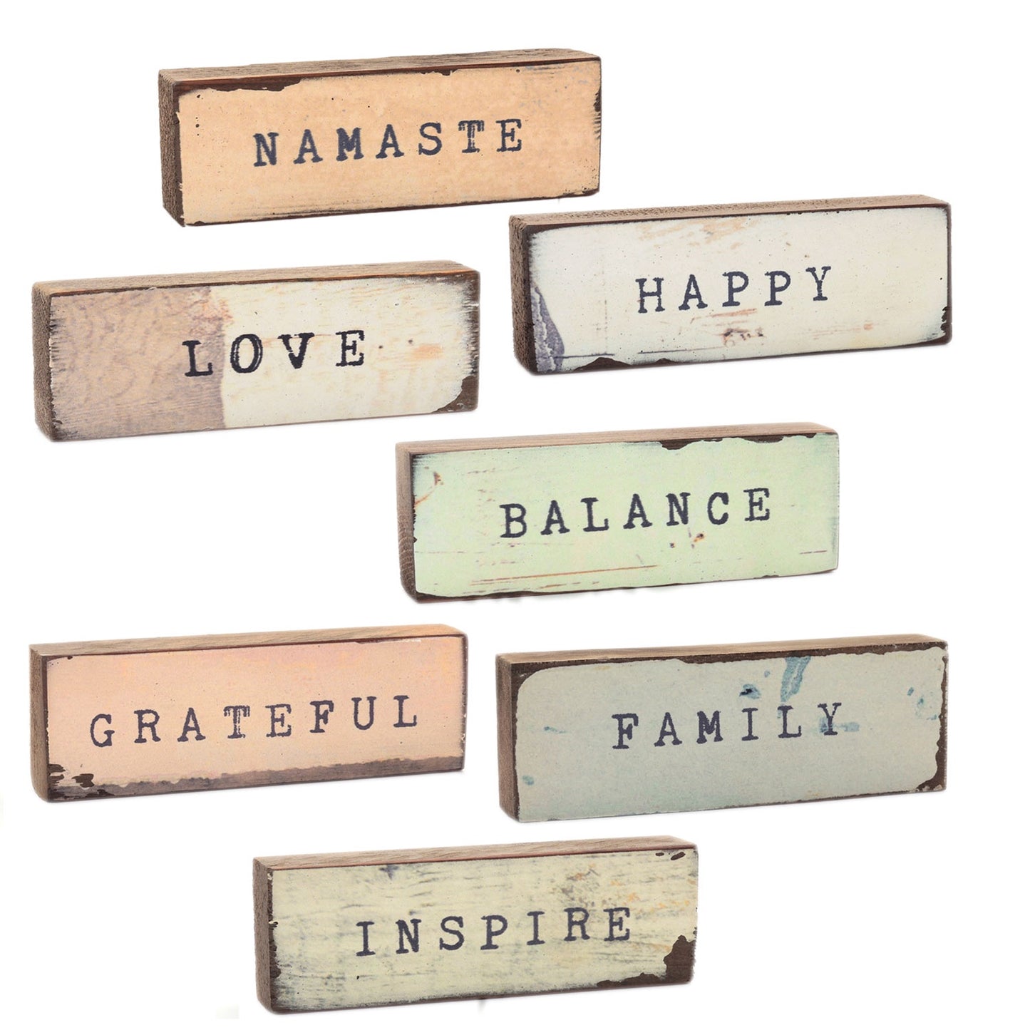 Shelf & Wall Art | Handmade Wood Block, Inspirational Quote