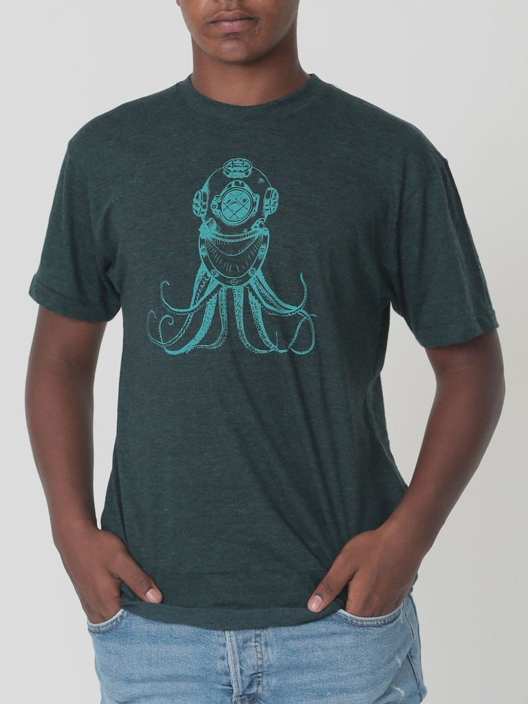 RV Screenprinting Men's T-Shirt Hand Screen Printed | Diver