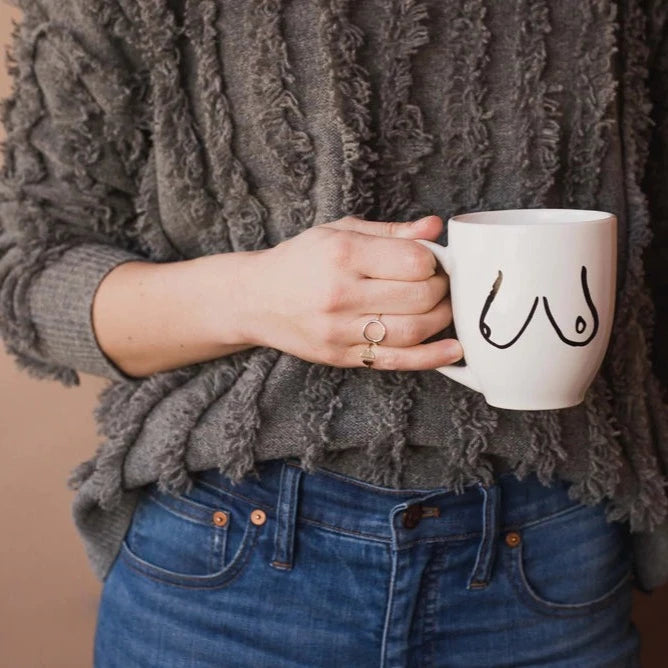And Here We Are Boobs Mug, Ceramic| Made in the USA
