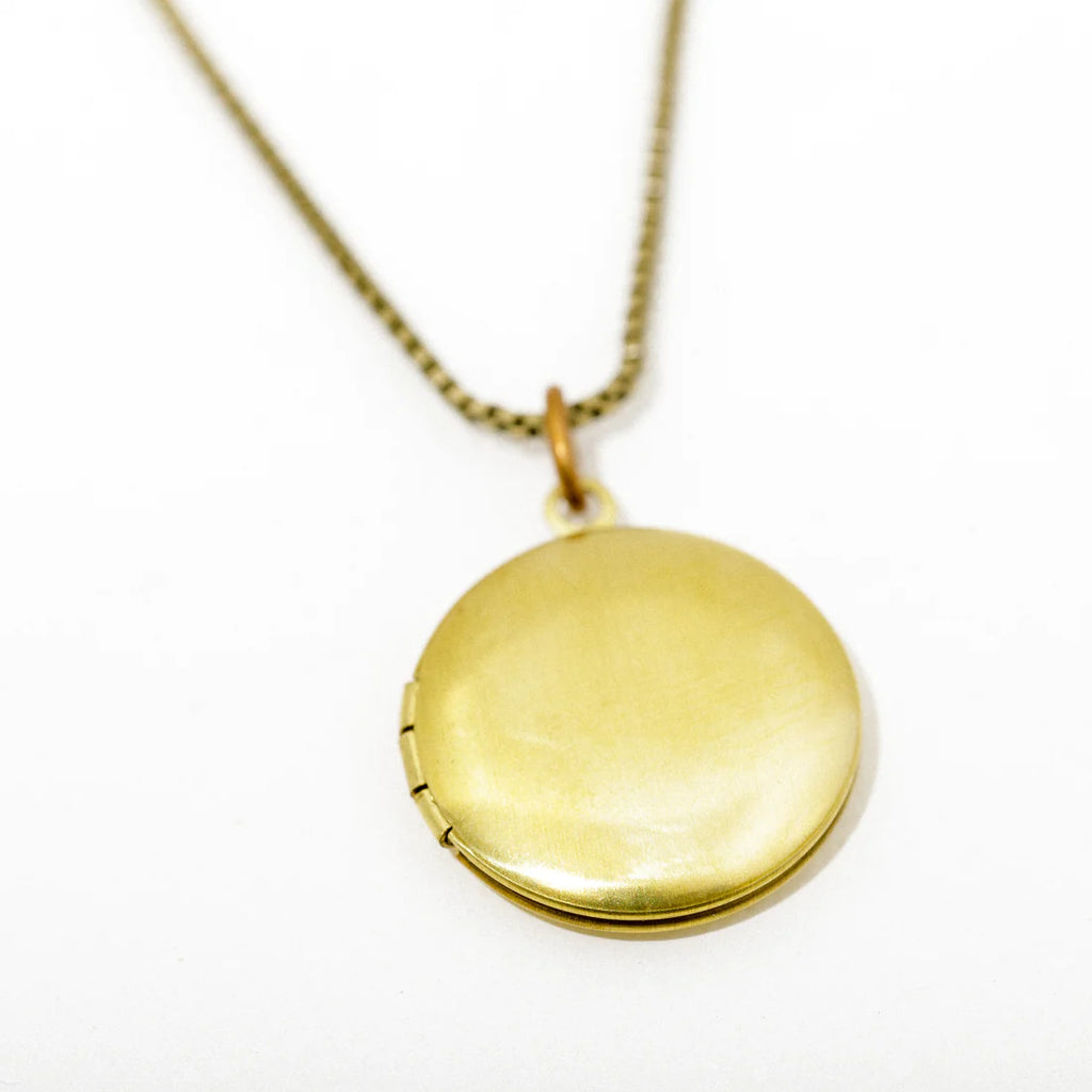 Larissa Loden Jewelry | Lorna Locket Necklace | Antique Brass