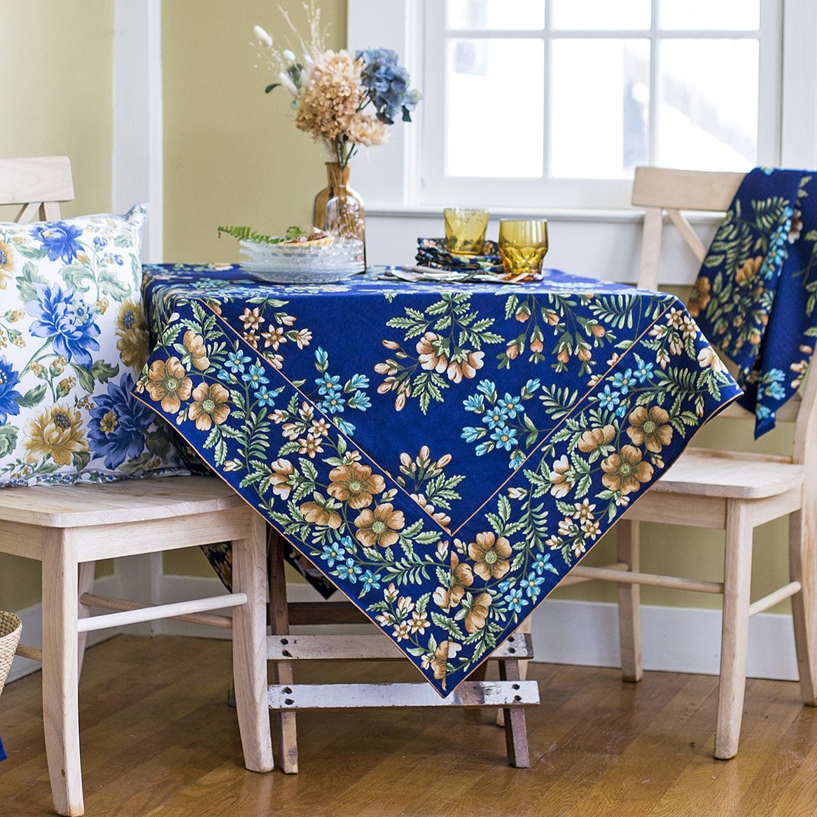 April Cornell Cotton Tablecloth | Palais Navy