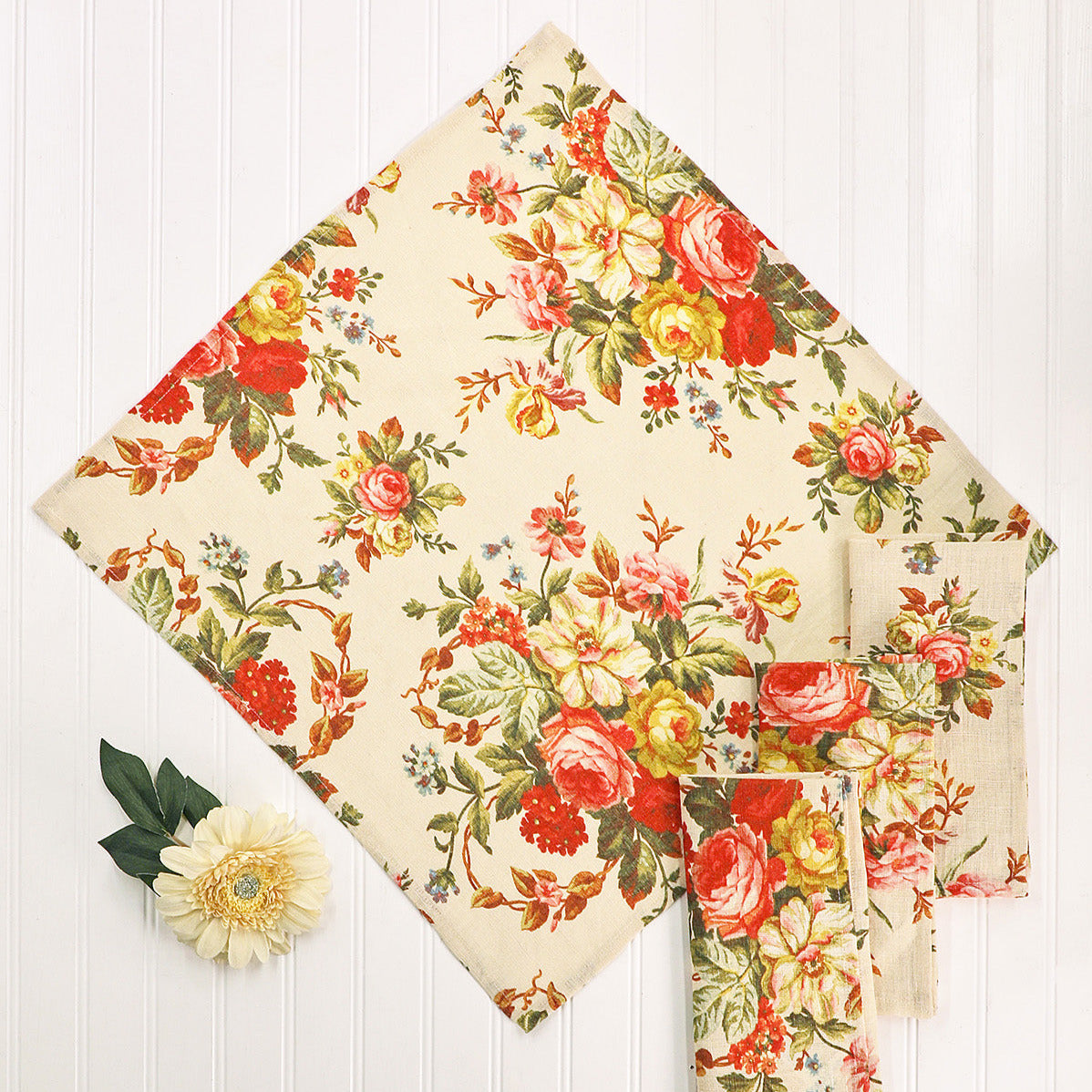 April Cornell Linen Napkins Set of 4 | Cassandra Antique, Hand Woven