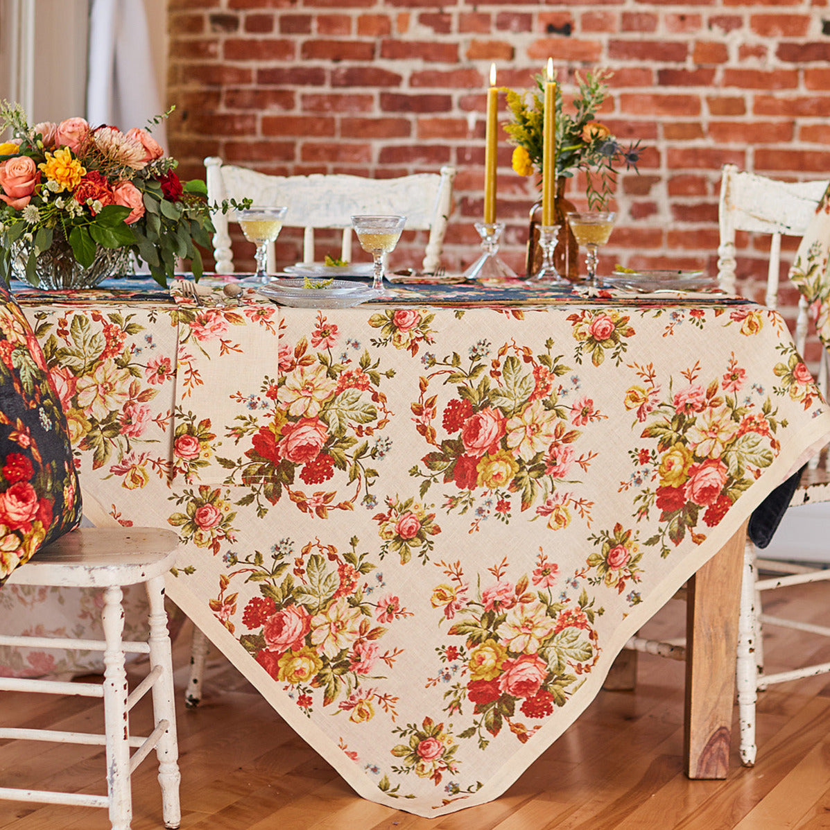 April Cornell Linen Tablecloth | Cassandra Antique, Made in Canada
