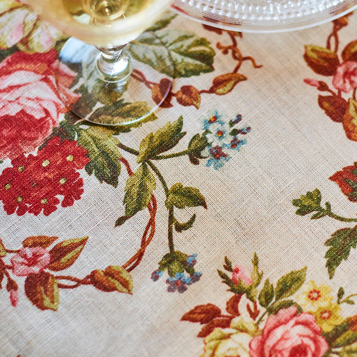 April Cornell Linen Tablecloth | Cassandra Antique, Made in Canada
