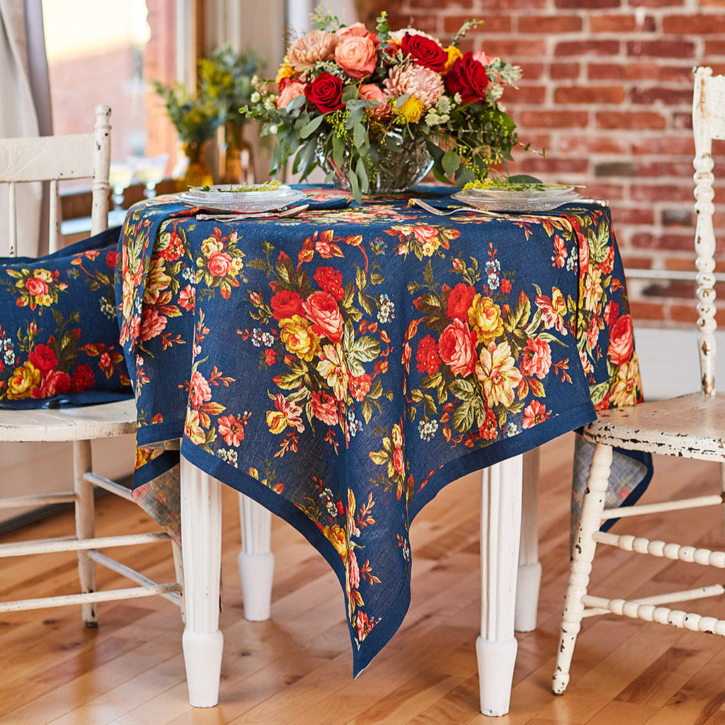 April Cornell Linen Tablecloth | Ink, Made in Canada