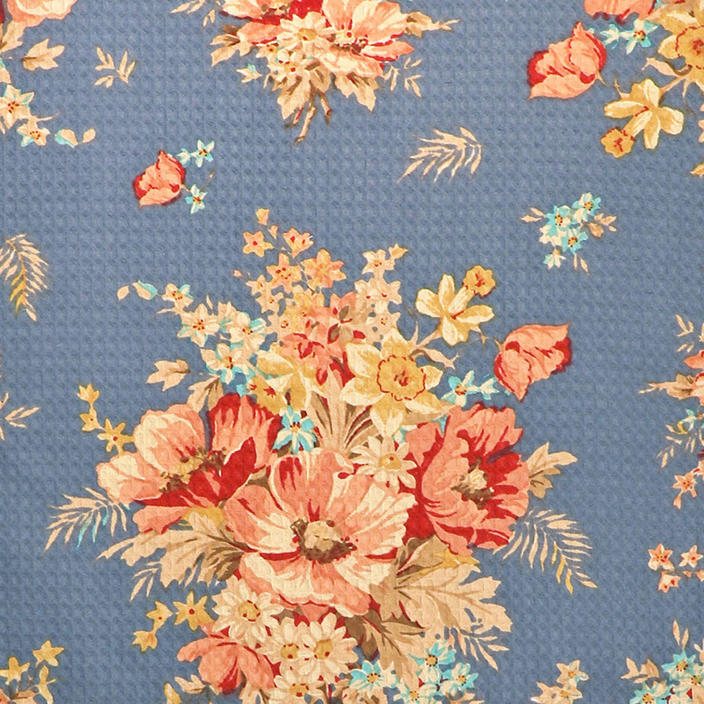 April Cornell Printed Waffle Cotton Dish Cloths | Charming Vintage Denim