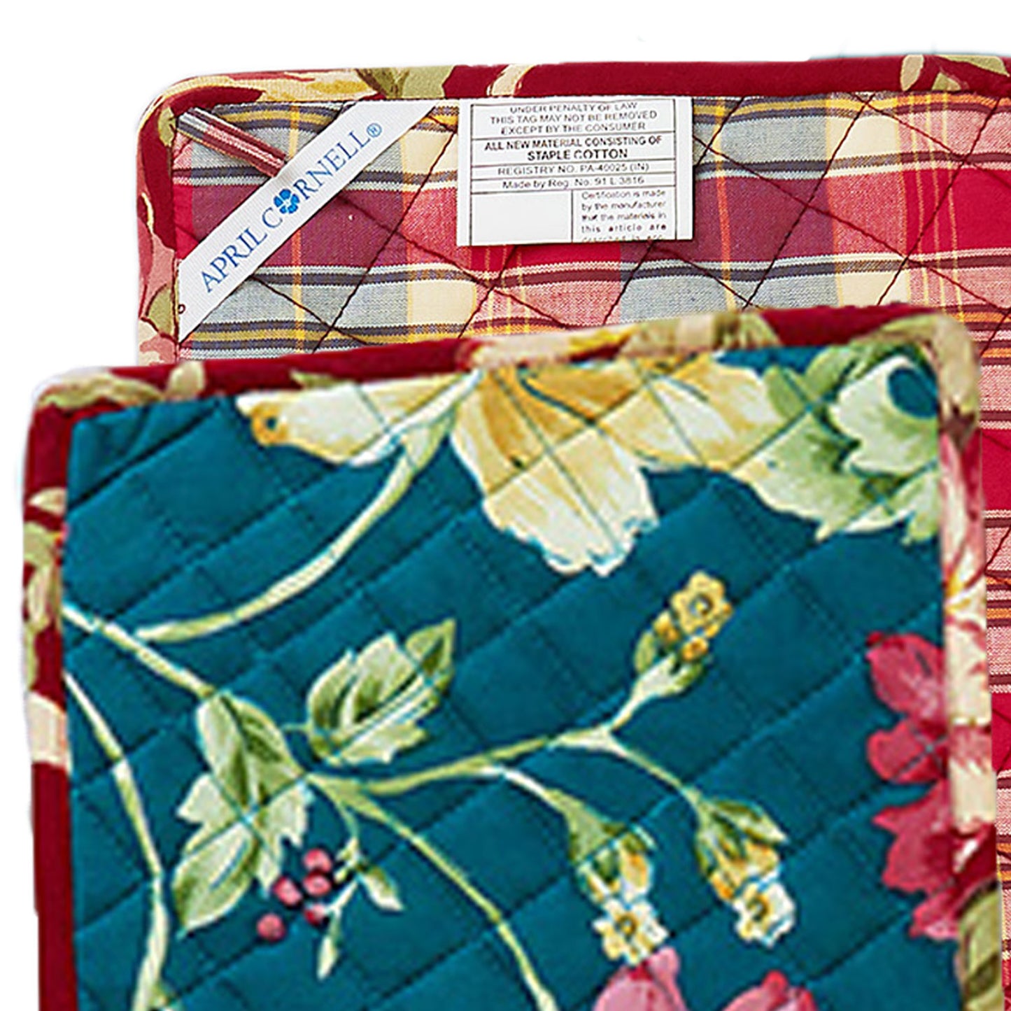 April Cornell - Cotton Pot Holder - Cranberry Cocktail Patchwork