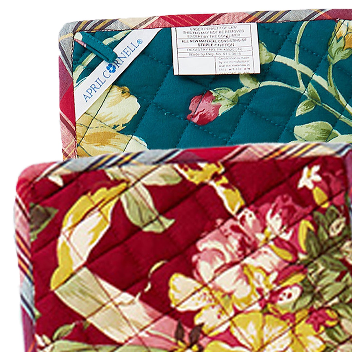 April Cornell - Cotton Pot Holder - Cranberry Cocktail Patchwork