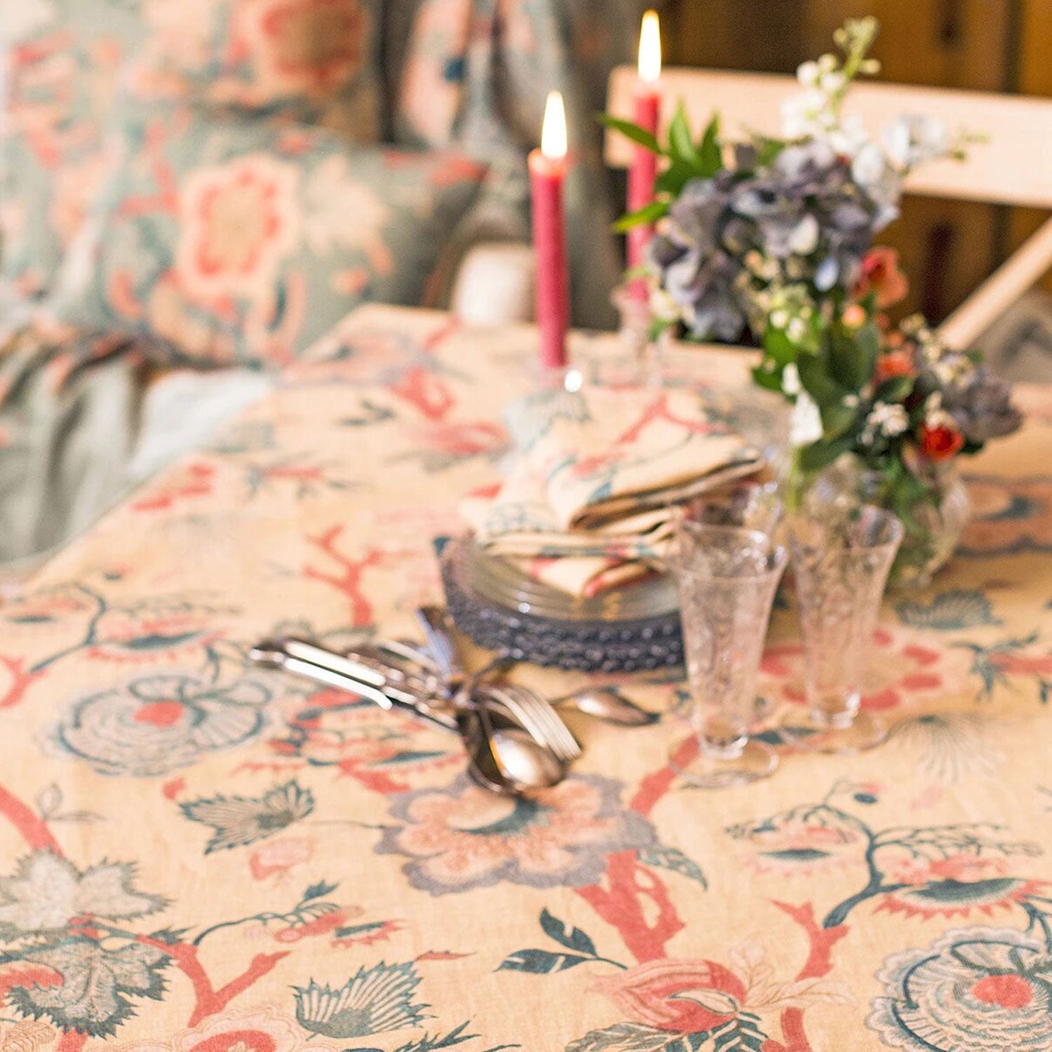 April Cornell Linen Tablecloth | Odyssey, Designed in Canada
