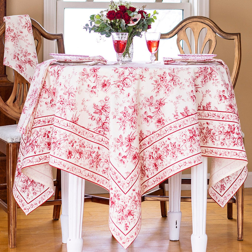 April Cornell Tablecloth Rosalind Red | Designed in Canada
