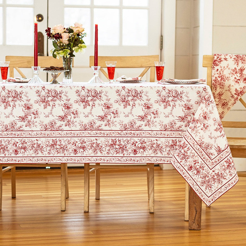April Cornell Tablecloth Rosalind Red | Designed in Canada