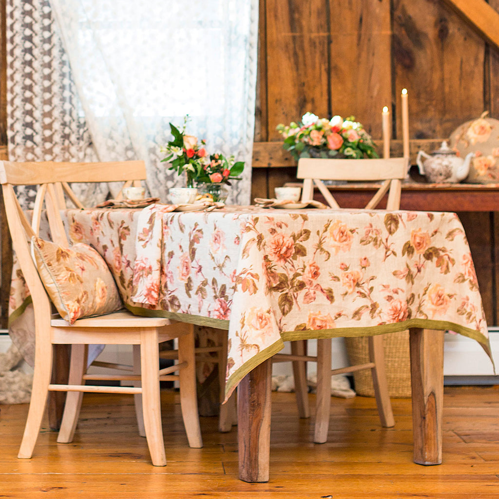 April Cornell Linen Tablecloth | Serenade, Designed in Canada