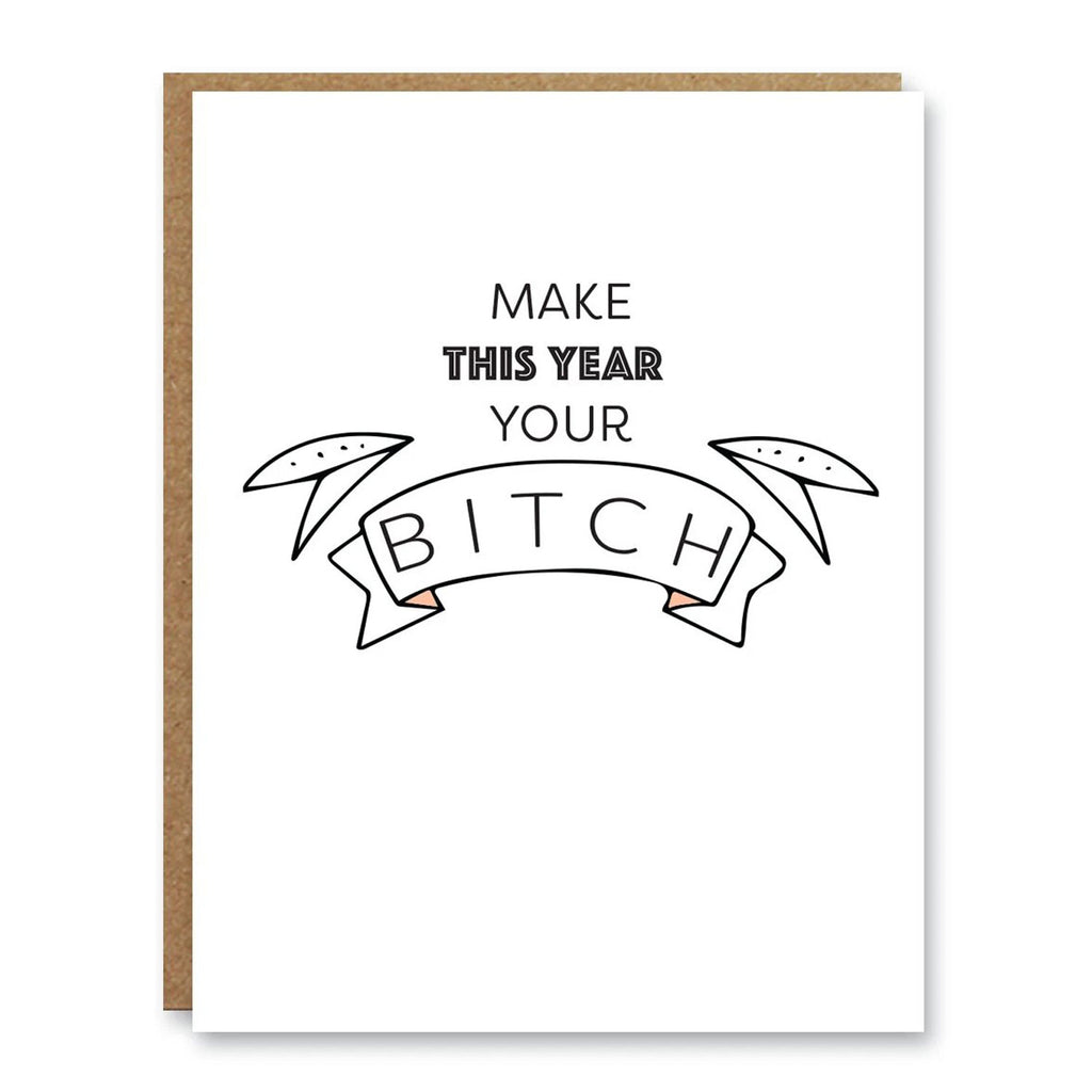 greetind card - birthday - boo to you - make this year your bitch