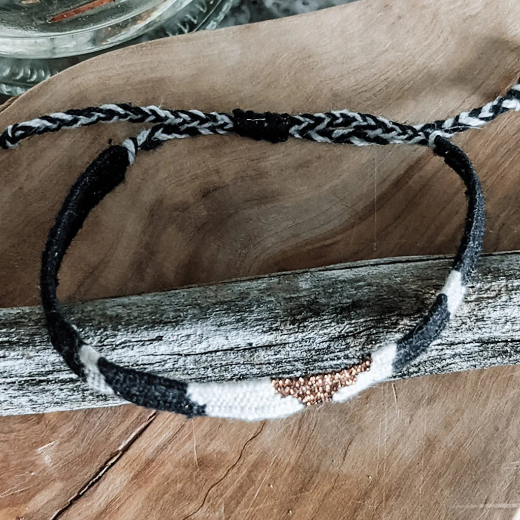 Pine Cone Treasures Hand Woven Bracelet | Cast Iron